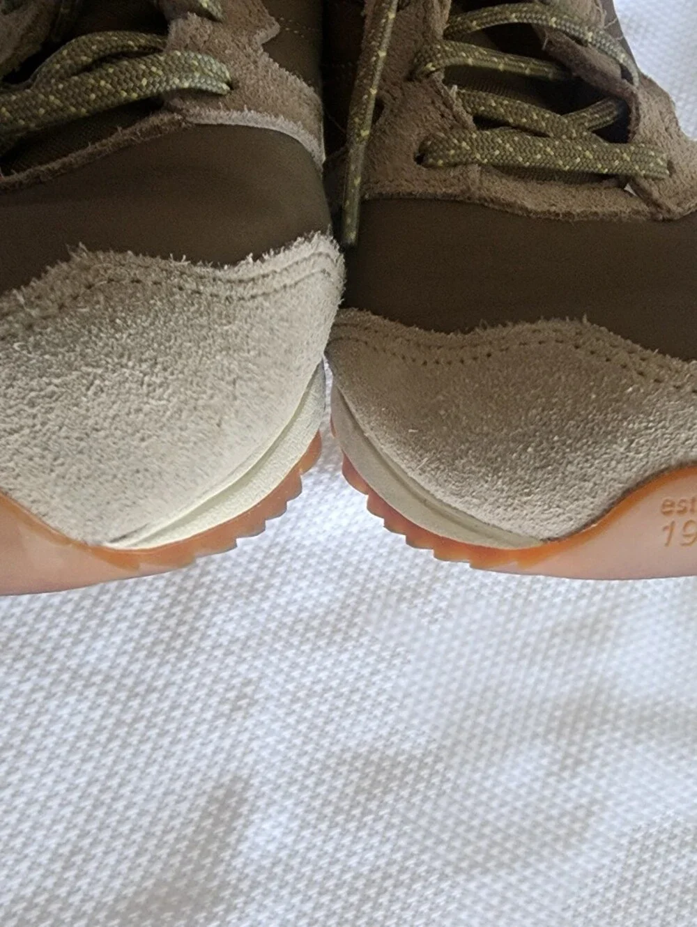 Merrell Men’s Lace-Up Sneakers in Brown and Tan with Olive Accents